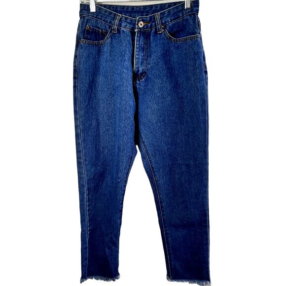 SHEIN Denim - Shein High Rise Raw Hem Jeans Womens Size M